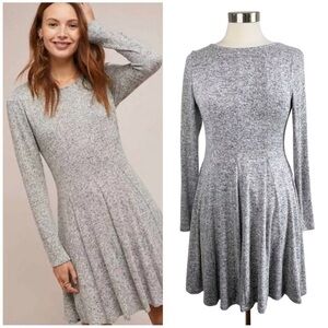 DOLAN LEFT COAST COLLECTION Neige Piper Gray Pleated Dress M